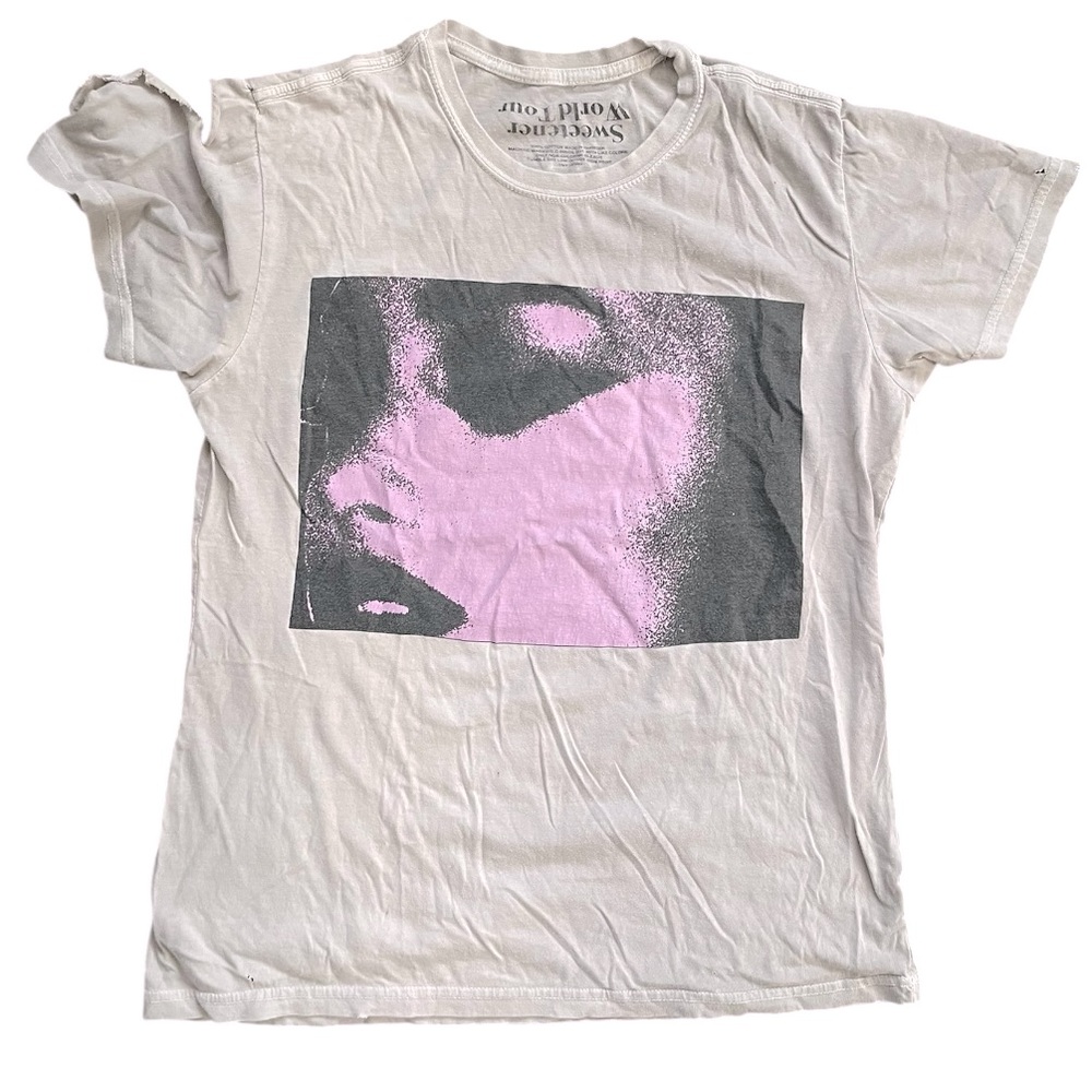 Rare Ariana Grande T-shirt 2019 God Is A Woman Tour Gray distressed boho Small